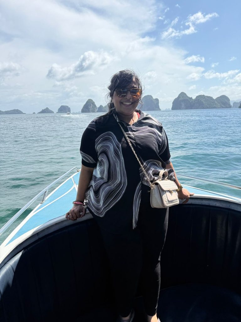 Dr. Nuzhat Jahan among the Phuket islands