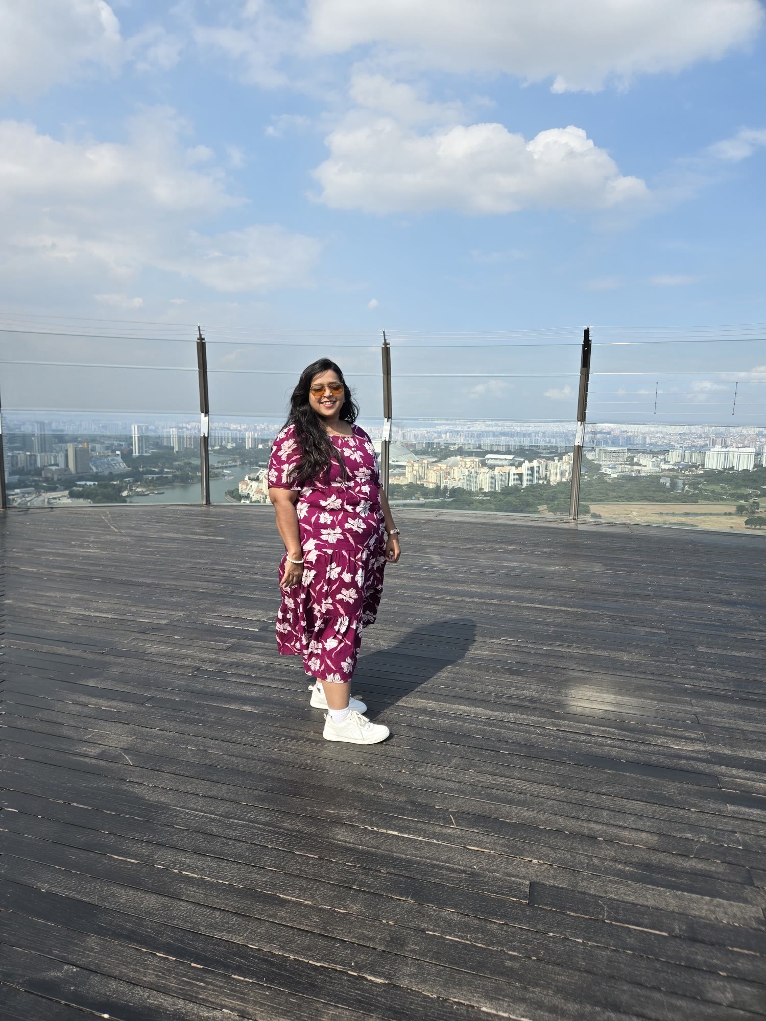 Dr. Nuzhat Jahan overlooking the Singapore skyline